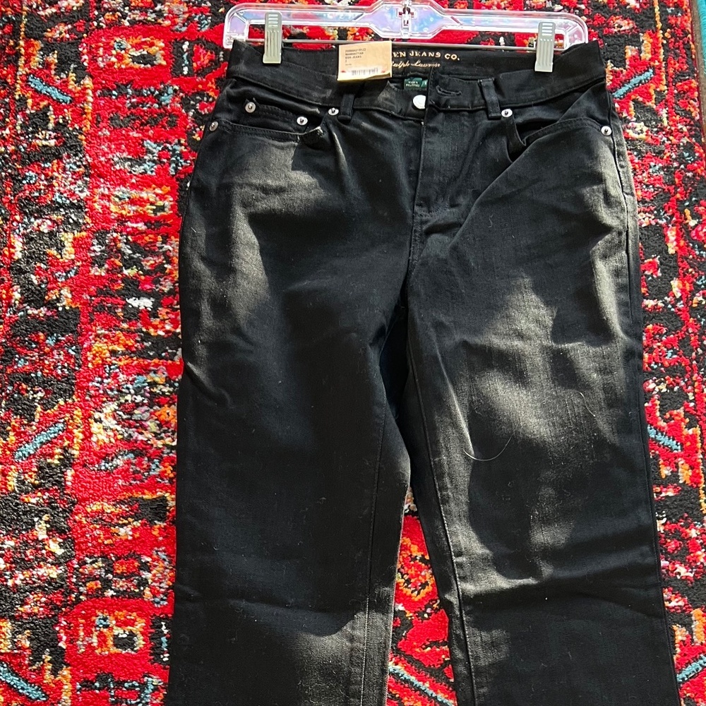 Brand New Ralph Lauren Classic Black Bootcut Jeans Size 2